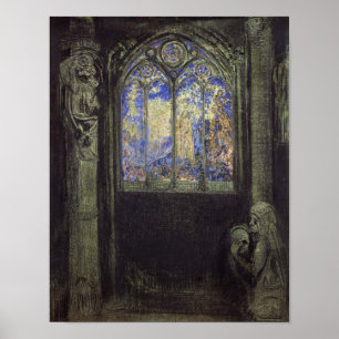 Het venster Glas in lood, 1904 Poster