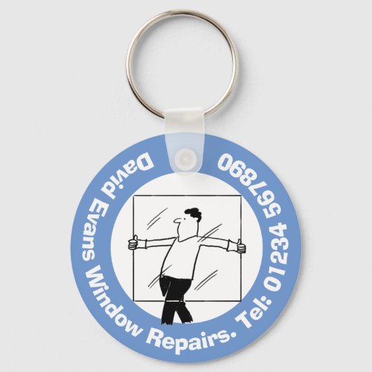 Het venster herstelt het Bedrijfsontwerp. Sleutelhanger (Voorkant)