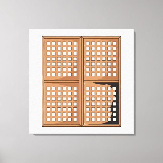 Het venster Panels van het Venster van Capiz Shell Canvas Afdruk (Voorkant)