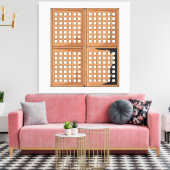 Het venster Panels van het Venster van Capiz Shell Canvas Afdruk (Insitu (Woonkamer))