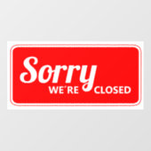 Het venster Sluiten van gesloten winkels is afgelo Raamsticker (Vel)