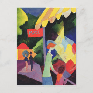Het venster van de mode door Augustus Macke Briefkaart
