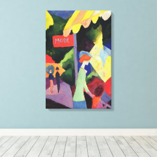 Het Venster van de mode door Augustus Macke, Fauv Canvas Afdruk