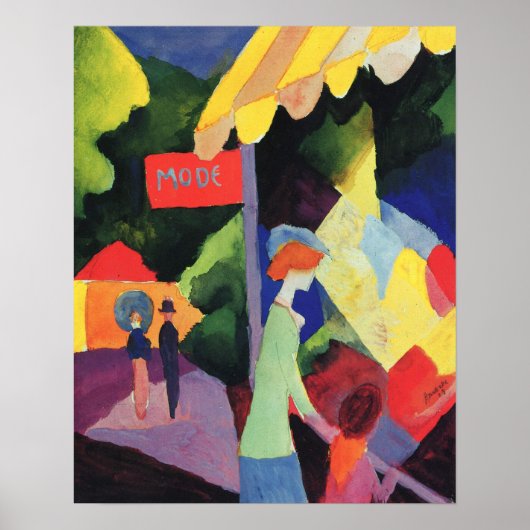 Het Venster van de mode door Augustus Macke, Fauv Poster (Voorkant)