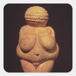 Het Venus Willendorf, vruchtbaarheidssymbool Vierkante Sticker