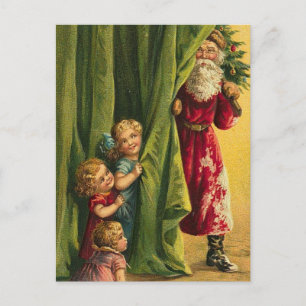 Het verbergen van Boom van de Kinderen van de Laag Feestdagenkaart