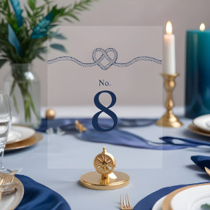 Het verbinden van de Knot Rope Heart Nautical Navy Acryl Bord