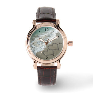 Het verbinden van Hart op het Zand van de Beach Horloge