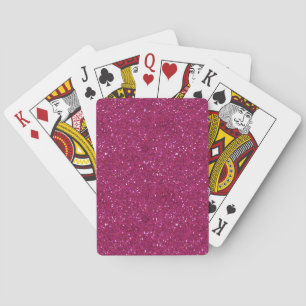 Het verblindende Elegante Hete Roze schittert Pokerkaarten
