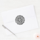Het verborgen wordt het manifeste ronde sticker (Envelop)