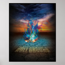 Het verbrand Canvas van de Struik Poster