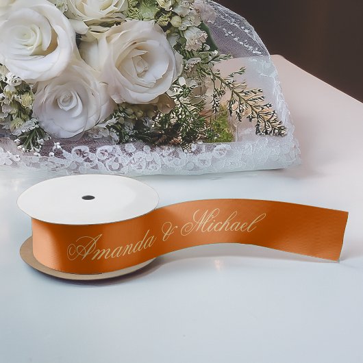 Het verbrande Oranje Bindende Elegant Calligrafies Lint