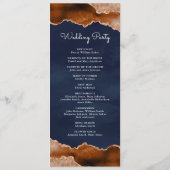 Het verbrande Oranje Terracotta Agate Marble Navy Programma (Achterkant)