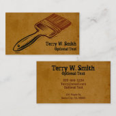 Het verbrande Visitekaartje van de Borstel van de  (Voorkant / Achterkant)