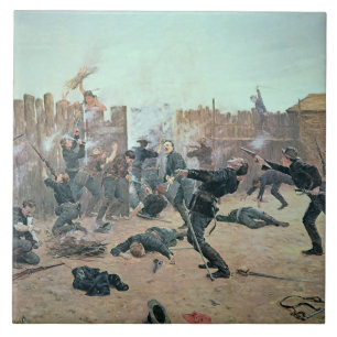 Het verdedigen van de Fort: Indiërs vallen een Ame Tegeltje