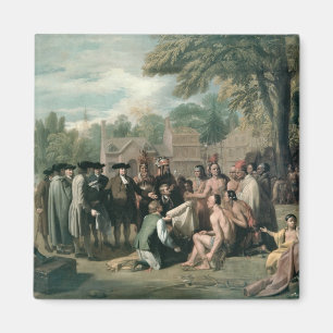 Het Verdrag van William Penn met de Indiërs in Magneet