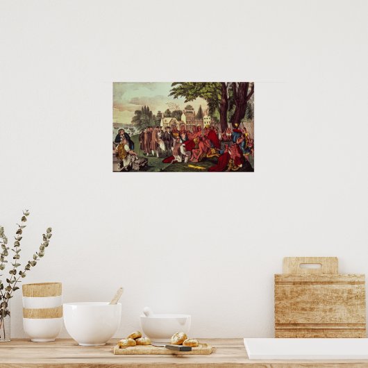 Het Verdrag van William Penn met de Indiërs Poster (Keuken)