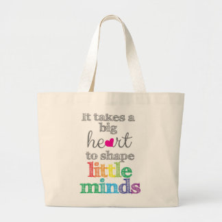 Het vereist een GROOT HART Leraren Boodschappentas Grote Tote Bag