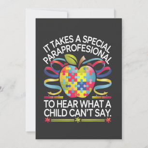 Het vereist een speciaal paraprofessioneel autisme kaart