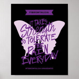Het vergt kracht om de pijn elke dag te verdragen poster