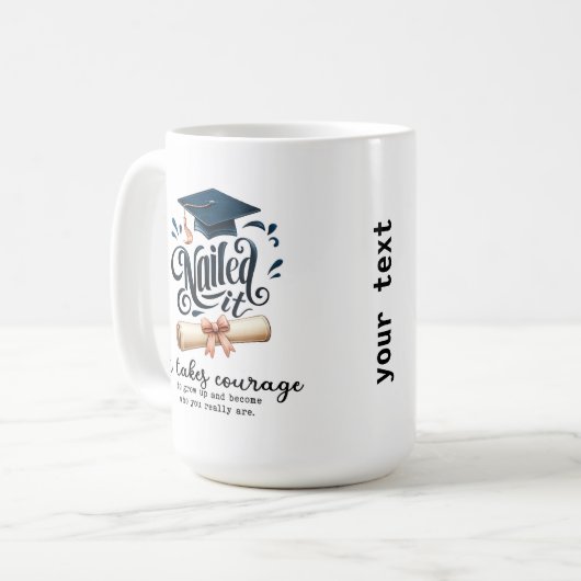 Het vergt moed koffiemok (Voorkant links)