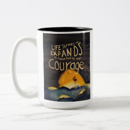 Het vergt moedige Mok van twee-toon