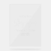 Het verhaal begint Elegant Huwelijk Welkom Acryl T Acryl Bord (Voorkant)