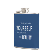 Het verhaal dat je jezelf vertelt wordt je realite heupfles (Links)