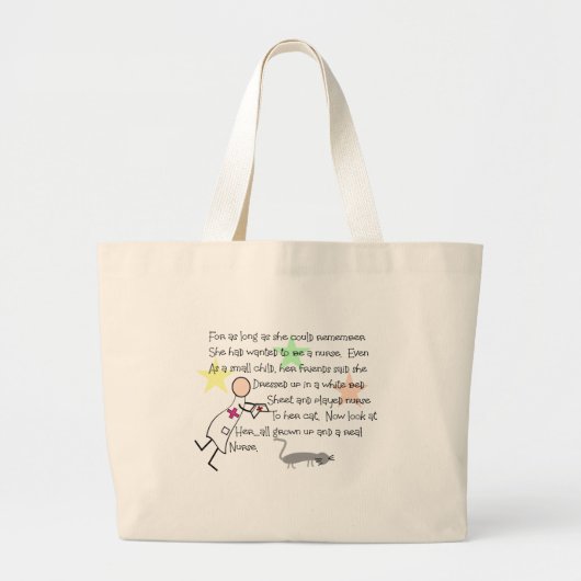 Het verhaal van de "kleine zuster van het Meisje" Grote Tote Bag (Voorkant)