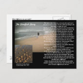 Het verhaal van de stervis aankondigingskaart (Voorkant / Achterkant)