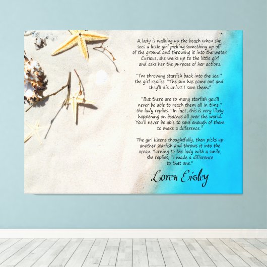 Het verhaal van de stervis canvas afdruk (Insitu (Houten vloer))