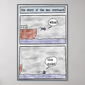 het verhaal van het man overboord poster