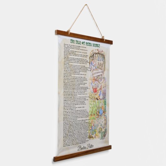 Het verhaal van Peter Rabbit van Beatrix Potter Hangend Wandkleed (Gebogen)