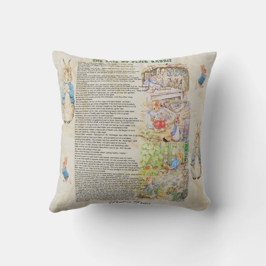 Het verhaal van Peter Rabbit van Beatrix Potter Kussen (Achterkant)