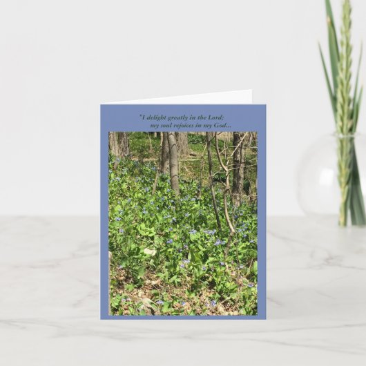 Het verheugen zich Klokjes Kaart (Voorkant)