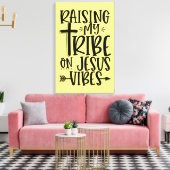 Het verhogen van Mijn stam op Jezus Canvas Druk (Insitu (Woonkamer))