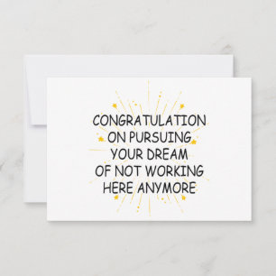 het verlaten van de complimenten van de medewerker bedankkaart