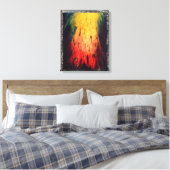 Het verlaten van de duisternis gaat het licht in canvas afdruk (Insitu (Slaapkamer))