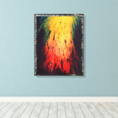 Het verlaten van de duisternis gaat het licht in canvas afdruk (Insitu (Houten vloer))