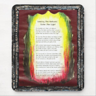 Het verlaten van de duisternis, gaat het licht in muismat