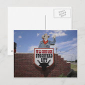 Het verlaten van de Veekralen van de Stad van Briefkaart (Voorkant / Achterkant)