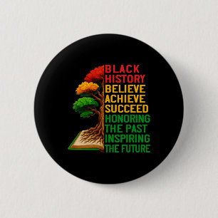 Het verleden eren en de toekomst inspireren Zwarte Ronde Button 5,7 Cm