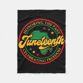 Het verleden eren, vrijheid vieren Junteenth 18 Fleece Deken