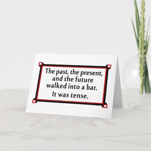 Het verleden, het cadeau en de toekomst kaart (Voorkant)