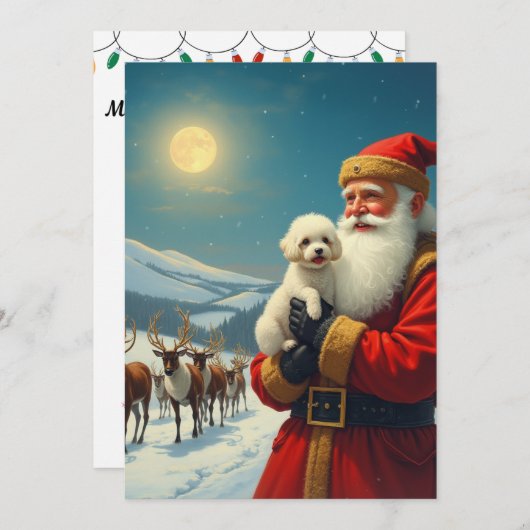 Het verlies van een hond met kerst kaart (Voorkant / Achterkant)