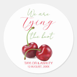 Het Verloving van de Knot Cherry Ronde Sticker