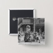 Het Verloving Vierkante Button 5,1 Cm (Voorkant /achterkant)