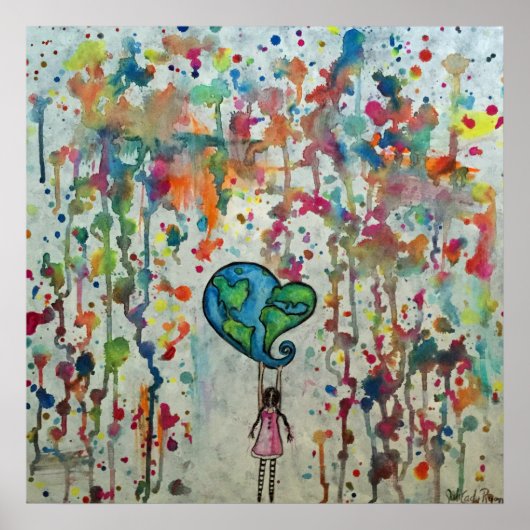 Het veroveren van Chaos Love Abstract Poster (Voorkant)