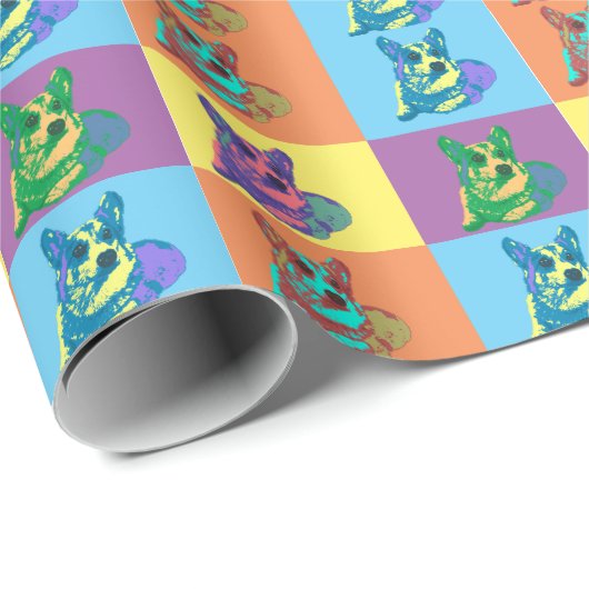 Het Verpakkende document van Corgi Cadeaupapier (Rol Hoek)