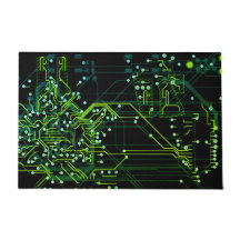 Het verpletteren van Groene Abstracte Elektronisch